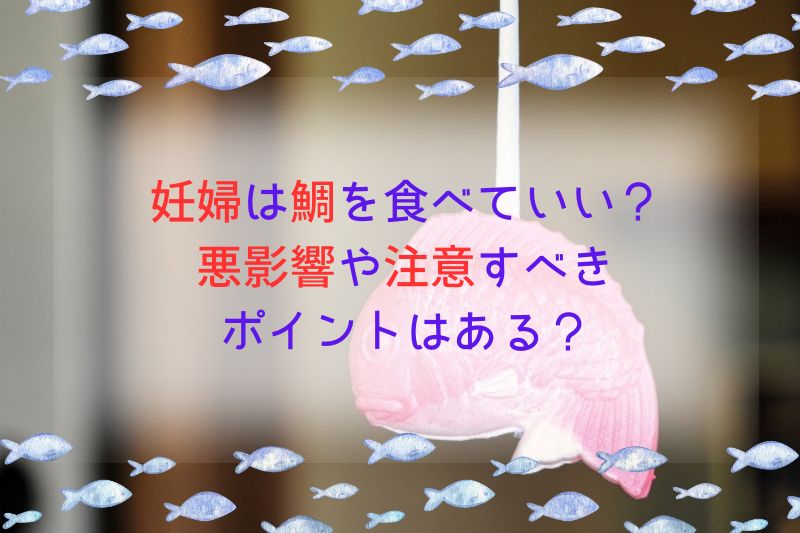 妊婦は鯛を食べていい？悪影響や注意すべきポイントはある？