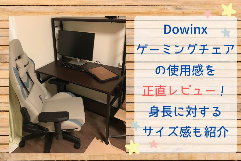 Dowinx ゲーミングチェア LS-66684Dの口コミ評判！身長に対するサイズ感もレビュー